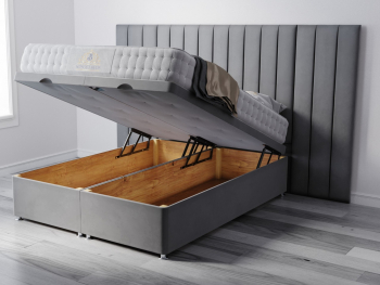 Elegant Wide Ottoman Divan Storage Bed