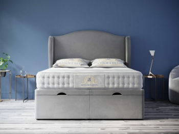 Majestic Ottoman Bed Wingback Headboard