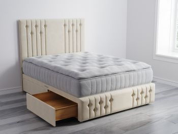 4ft Naples Cream Soneros Bed + Mattress